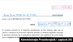 Romania, declassified document SRI