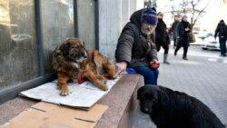 Александр много лет просит подаяние недалеко от станции метро Руставели, а рядом с ним всегда сидит Батура