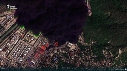 Новый пожар на туапсинском НПЗ, спутниковый снимок за 28 апреля