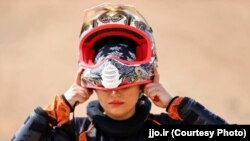 Iranian female motorbike champion Behnaz Shafiei