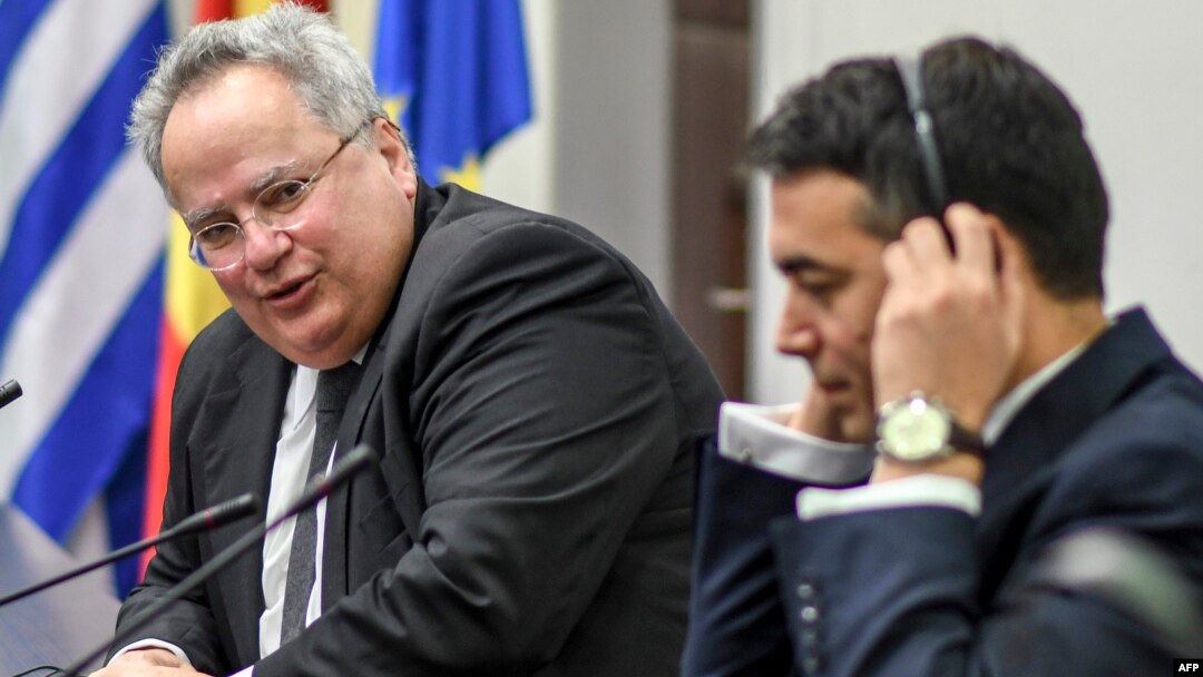 Прес-конференција на министрите за надворешни работи на Грција и на Македонија, Никос Коѕијас и Никола Димитров во Скопје - 23Mar2018