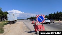 Реконструкция дороги Севастополь - порт Камышовая бухта, июль 2019 года