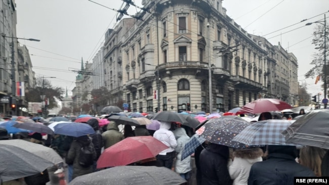 Blokada jedne od centralnih beogradskih raskrsnica, 22. novembar 2024.