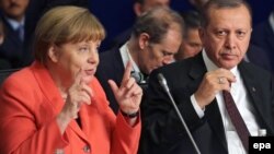 А.Меркель и Р.Т.Эрдоган