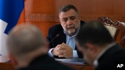 Nagorno-Karabakh - Ruben Vardanyan leads a cabinet meeting in Stepanakert, January 3, 2023.