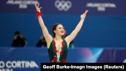 София Самоделкина Милан олимпиадасында. 17 ақпан, 2026 жыл.