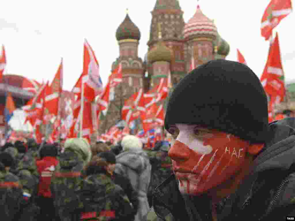 The Kremlin leaves no doubt as to its preferred model of youth behavior. It actively supports pro-government youth groups like Nashi, shown here, or Mishki, a patriotic group for children as young as seven.
