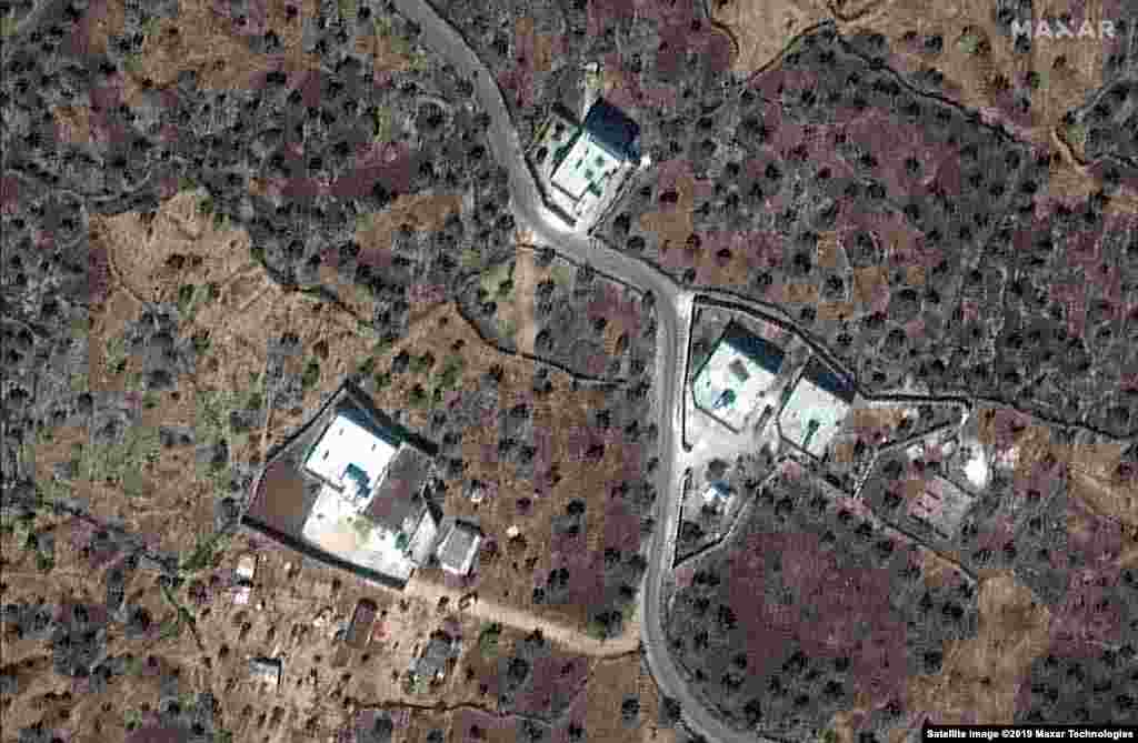 In November 2019, IS militant leader Abu Bakr al-Baghdadi was killed in a U.S. raid on his compound in Syria. Images show the site on September 28, 2019 and November 12, 2019.