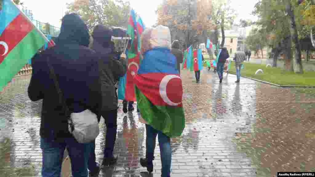Azerbaijan - National flag day in Baku