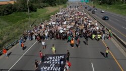 Акція протесту в Міннеаполісі, де був убитий Джордж Флойд, 31 травня 2020 року