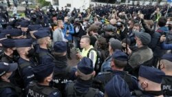 Анти-локдаун-протест в Варшаве.