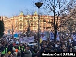 Protest prosvetnih radnika, Beograd, Srbija, 5. februar 2025.