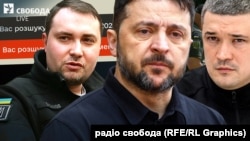 Президент України Володимир Зеленський, голова Офісу президента Кирило Буданов, і міністр оборони Михайло Федоров