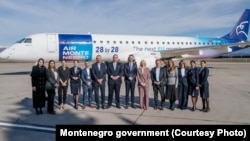 Avion Air Montenegro și campania guvernamentală „Al 28-lea membru UE în 2028”.