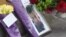 A makeshift memorial to the victims of the terror attack includes a photograph of British policeman Keith Palmer, who was stabbed to death by the assailant.