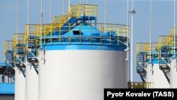  A Szlavjanszkaja kompresszorállomás az Északi Áramlat 2 vezeték egyik végpontján az oroszországi Ust-Luga közelében 2021. július 27-én