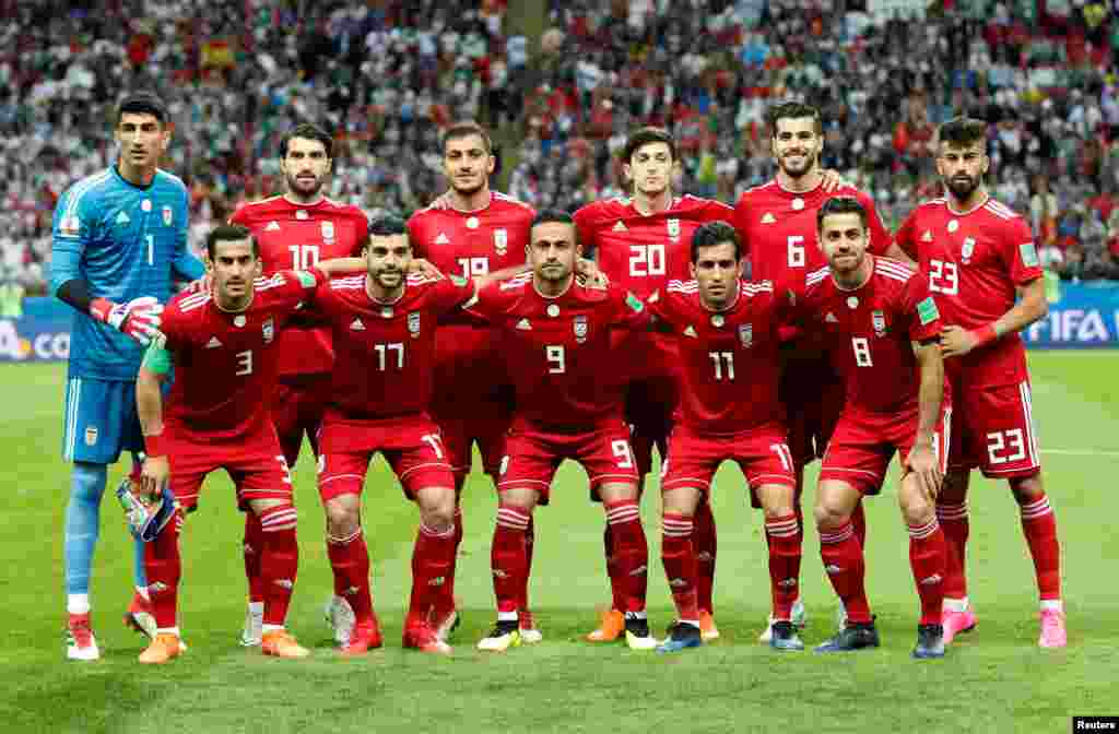 Soccer Football - World Cup - Group B - Iran vs Spain - Kazan Arena, Kazan, Russia - June 20, 2018 Iran players pose for a team group photo before the match REUTERS/Toru Hanai