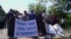 Armenia -- Residents of Garni village block a road in protest against a controversial irrigation project, 20 May, 2016