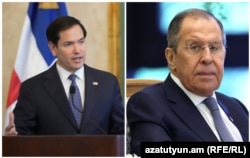 Secretarul de stat american Marco Rubio (stânga) și ministrul de Externe rus, Serghei Lavrov - colaj foto.