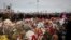 Foreign ambassadors lay flowers at a memorial for the victims of the attack at Crocus City Hall in Moscow on March 30.