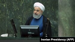 Iranian President Hassan Rohani accused the United States and Israel of sowing discord in the region in order to pursue their own interests. (file photo)