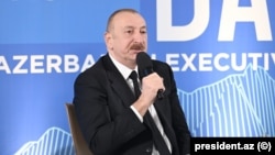 Azerbaijan -- President Ilham Aliyev attends "Azerbaijan Executive Breakfast" event in Davos-20Jan2026
