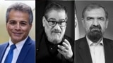 از سمت راست: محسن رضایی، علی شمخانی و مهرزاد بروجردی