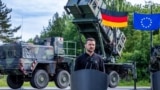 In June 2024, Ukrainian President Volodymyr Zelenskyy speaks during a news conference in northeastern Germany, where Ukrainian soldiers were being trained on Patriot missile systems.