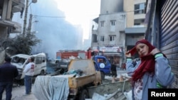 Бэйрут пасьля ўдару ізраільскіх войскаў, красавік 2026