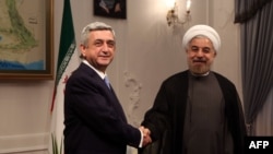 Serzh Sarkisian və Hassan Rohani, Tehran, 5 avqust 2013.