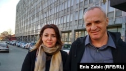 Sanja Mikleušević-Pavić i Hrvoje Zovko nakon ročišta u Zagrebu