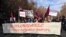 Armenia - Supporters of the opposition Armenian National Congress march through Yerevan, 1Mar2015.