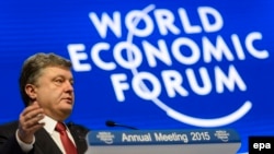 پترو پوروشنکو،رئیس‌جمهوری اوکراین در نشست جهانی اقتصاد در داووس