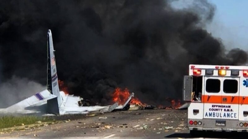 سقوط هواپیمای نظامی آمریکا در ایالت جرجیا پنج کشته در پی داشت