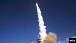 SM-3 missile launched from the destroyer USS Decatur in June 2007.