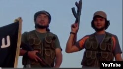 "Сирияда соғысып жүрген қазақстандықтар" жайлы видеодан скриншот.