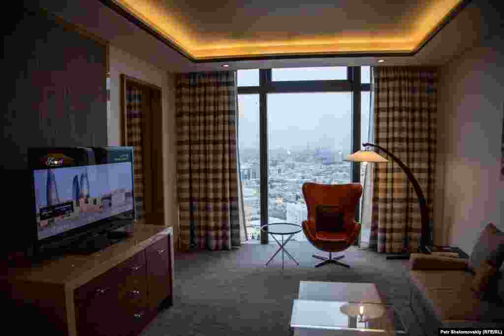 A showroom suite in the Flame Towers hotel