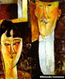 Amedeo Modigliani-nin rəsmlərindən. "Bəy və gəlin" (1915-1916)