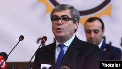 Armenia - Aram Sarkisian speaks at the founding congress of the Yelk alliance in Yerevan, 21 January 2017.