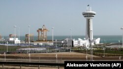 A view of the new port on the shores of the Caspian Sea near Turkmenbashi City (file photo)