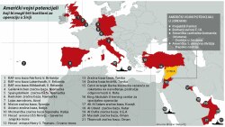 Mapa Global Security-ja o američkim vojnim potencijalima za eventulanu operaciju u Siriji.