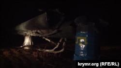 Пошкоджена від вибуху ЛЕП, що подає електроенергію до Криму