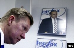 Șeful Gazprom Aleksei Miller, într-o conferință de presă la Moscova, luni 16 iun ie 2014.