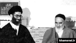 Ali Khamenei (left) who succeeded Ayatollah Ruhollah Khomeini (right) as Iran's supreme leader in 1989.