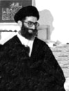 Ali Khamenei (majtas), i cili e pasoi Ruhollah Khomeinin si lider suprem i Iranit në vitin 1989.