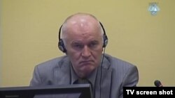 Mladić u sudnici 15. travnja 2014.