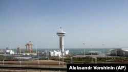 Новый порт Туркменбаши на побережья Каспия. 2 мая 2018 года. 