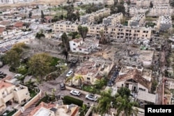 Разбурэньні ў горадзе Дымона пасьля іранскай атакі