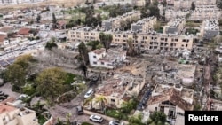 Pamje nga lart e shkatërrimit në Dioma të Izraelit pas sulmeve iraniane me raketa. 