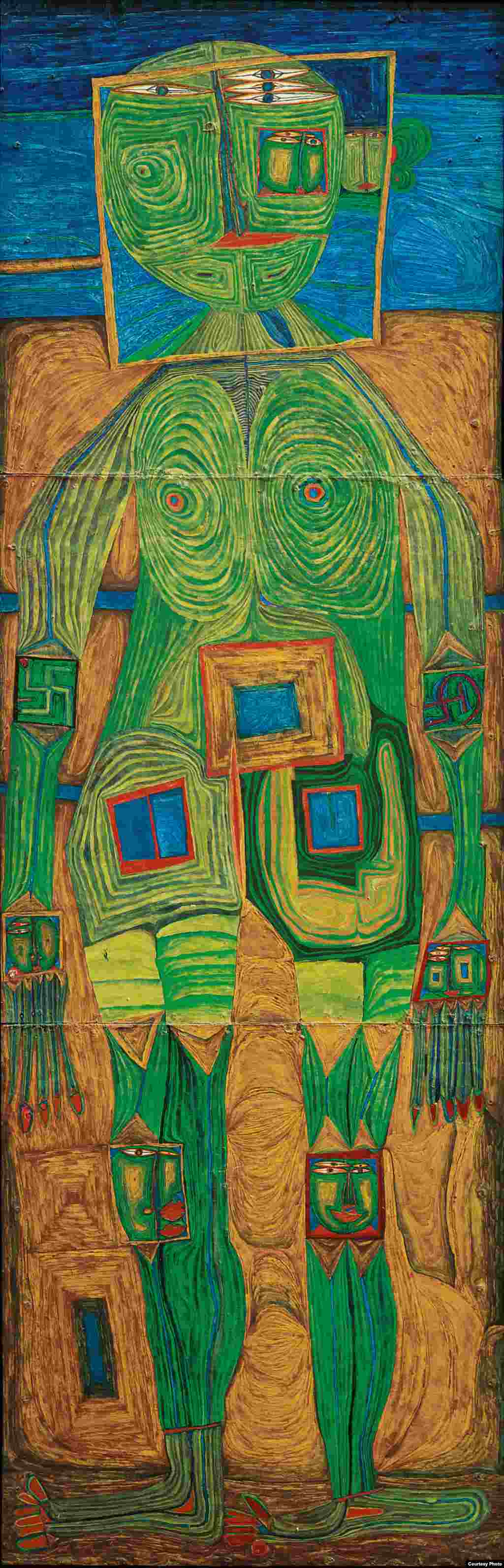 Hundertwasser, La femme verte.